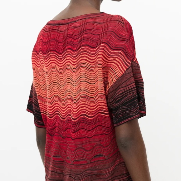 Missoni Red Gradient Mesh Knit Top—GORGEOUS Fabric & Colors—Like New! Size S - Picture 2 of 10
